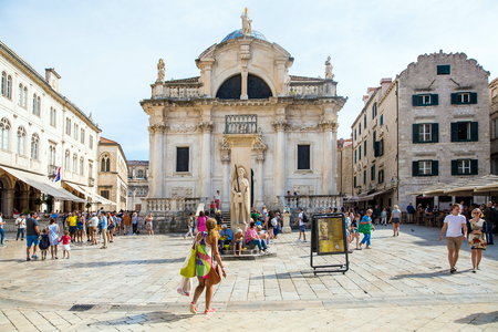Dubrovnik, Croatia - July, 2018: The Church of St. Blaise in Dubrovnik city, Croatiaのeditorial素材