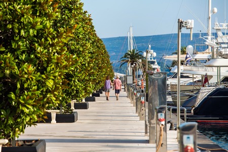 Tivat, Montenegro - June, 2018: Porto Montenegro in Tivat cityのeditorial素材