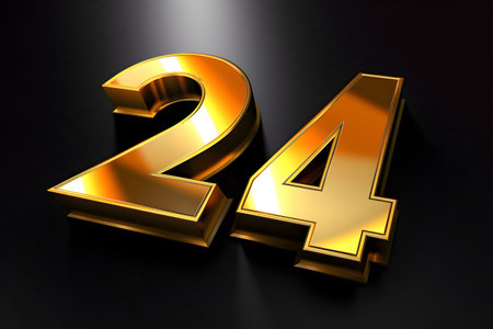 Elegant 2024 numbers sign, celebrating of New year posterの素材