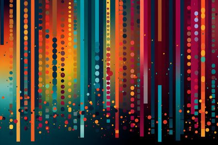 Abstract colorful stripe lines backgroundの素材