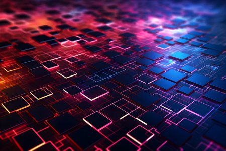 Abstract modern futuristic colorful technology backgroundの素材