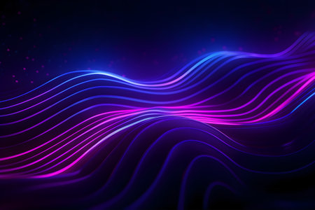 Abstract purple waving modern backgroundの素材