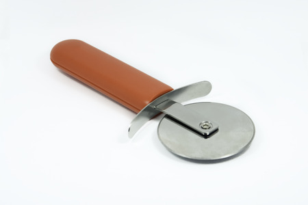 Pizza roller cutter in left view