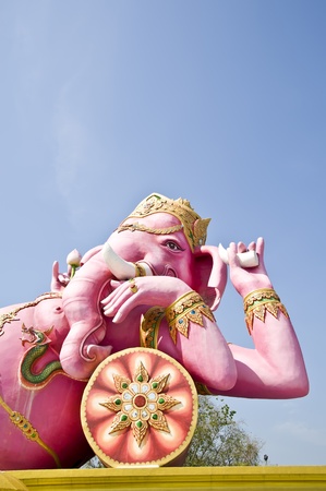 Ganesh statue,Saman Rattana Ram Temple Chachoengsao In Thailandの写真素材