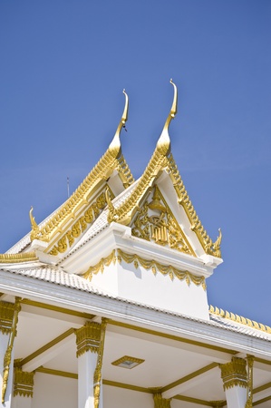 roof thai temple,Saman Rattana Ram Temple Chachoengsao In Thailandの写真素材