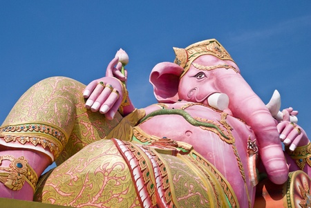 Ganesh statue,Saman Rattana Ram Temple Chachoengsao In Thailandの写真素材
