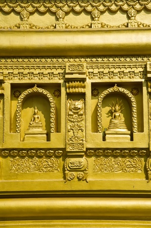 buddha statue in thai templeの写真素材