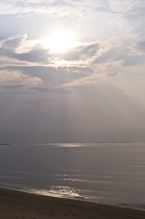 sky and light of sunの写真素材