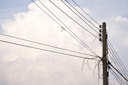electricity postの写真素材