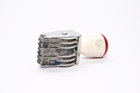 date stamp tool isolatedの写真素材