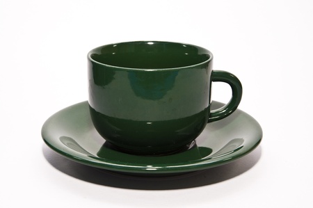 green cup isolatedの写真素材
