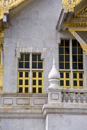 thai temple windowの写真素材
