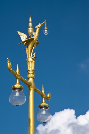 lamp in thai templeの写真素材
