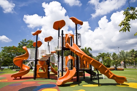 playgrounds in parkの写真素材
