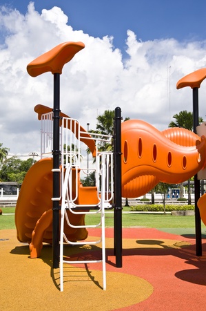 playgrounds in parkの写真素材
