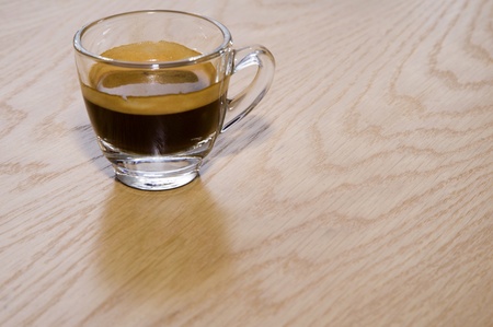 coffee hot size mini on wood backgroundsの写真素材