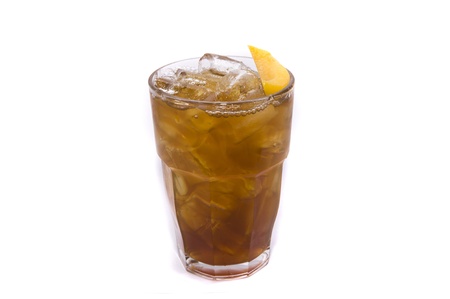 ice soda lemon on white backgroundsの写真素材