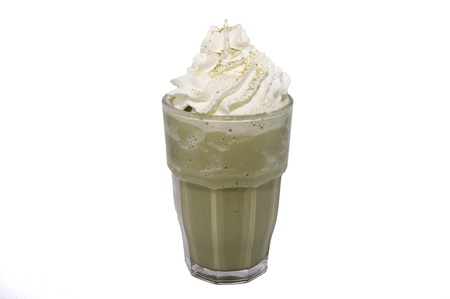 green tea ice on white backgroundsの写真素材