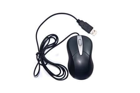 mouse computer on white backgroundsの写真素材