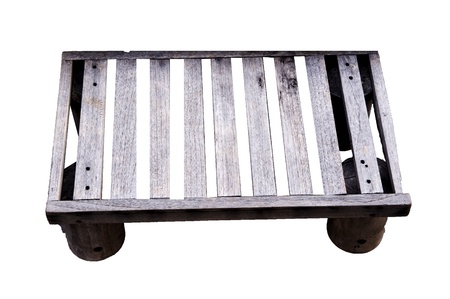 wood chair on white backgroundsの写真素材