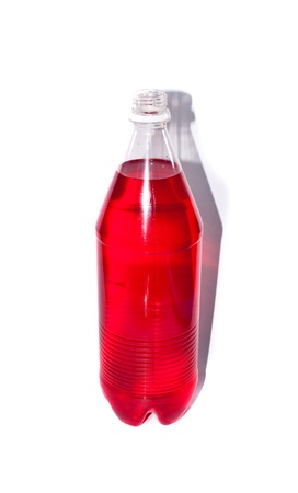 red water and bottleの写真素材