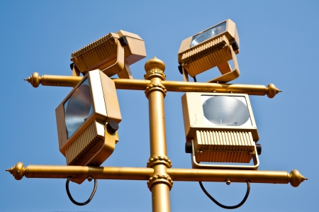 spotlight in thai templeの写真素材