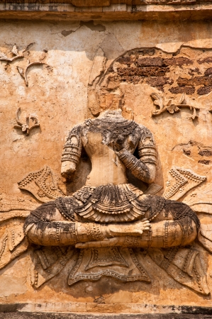 buddha statue in thai temple,Chiang Mai,Thailand の写真素材