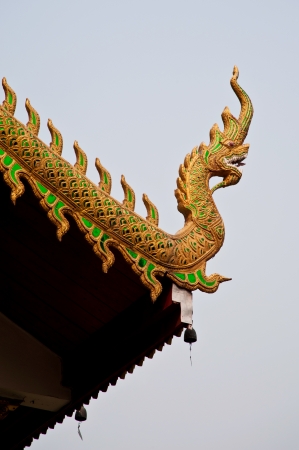 king of naga in thai temple,Chiang Mai,Thailand の写真素材