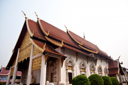 thai temple church and nice blue sky,Chiang Mai,Thailand の写真素材