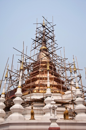thai temple constructionの写真素材