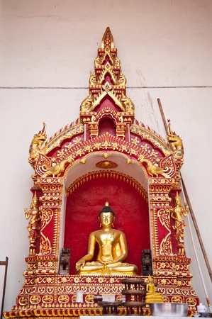 buddha statue in thai temple,Chiang Mai,Thailand の写真素材