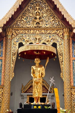 buddha statue in thai temple,Chiang Mai,Thailand の写真素材