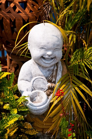 buddha statue in thai templeの写真素材