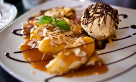 Ice cream and banana