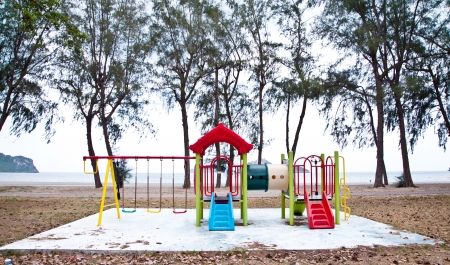 playgrounds in gardenの写真素材