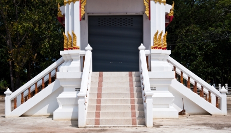 thai temple stair,Chachengsao Province in thailandの写真素材