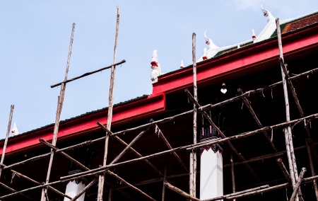 thai temple roof construction