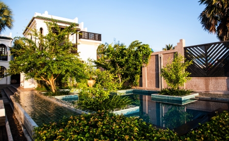 house and swimming pool のeditorial素材