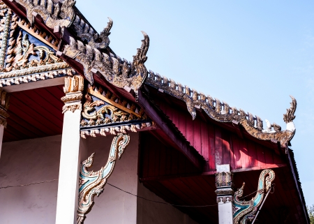 thai temple church roofの写真素材