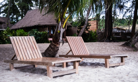 beach chair near the seaのeditorial素材