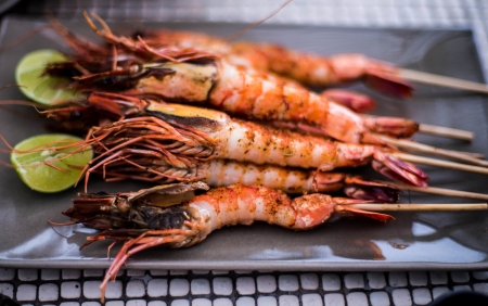 grilled shrimp,thai foodの写真素材