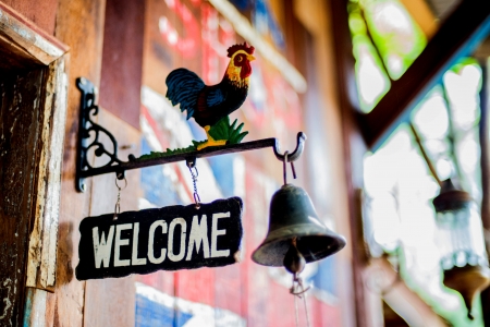 welcome sightの写真素材