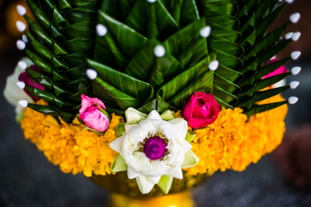 flower in thai temple
