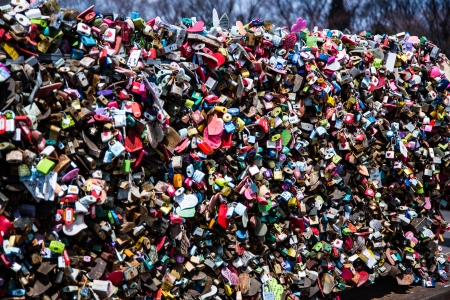 Lovers lock in N Seoul Tower, South Koreaのeditorial素材