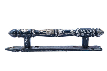 Door handles on white backgroundsの写真素材