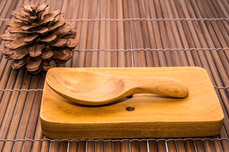 Wood spoonsの写真素材