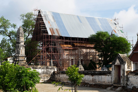 Thai temple church under constructionの写真素材