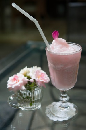 Juice on tableの写真素材