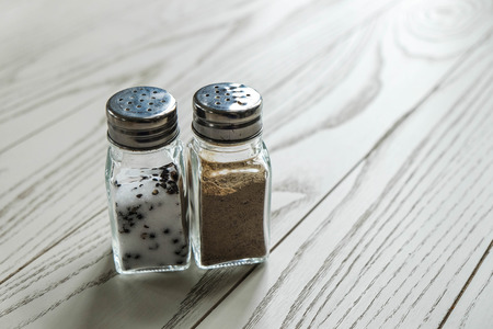 Flavoring on wood tableの写真素材