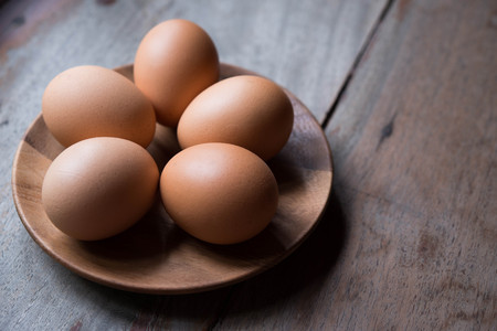 Eggs in dishの写真素材